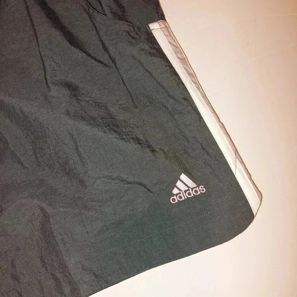 Vintage Nylon Dark gray Adidas Shorts. Size Medium. excellent condition. - Picture 3 of 9